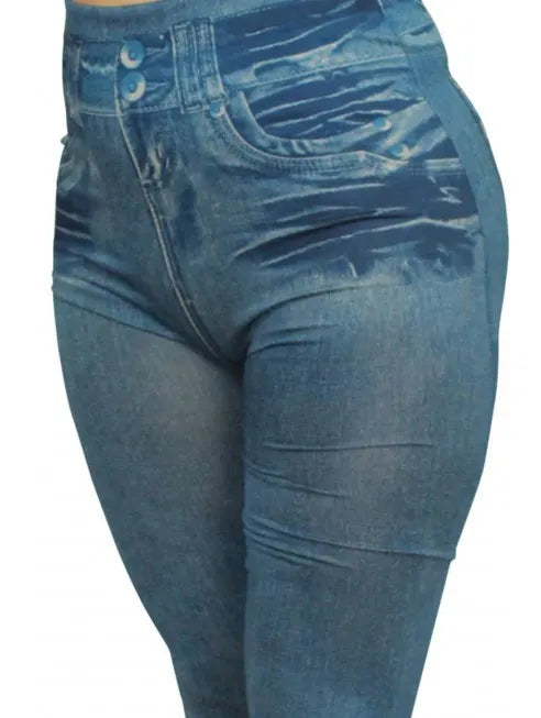 Fournisseur mode dropshipping Legging bleu effet jean usé