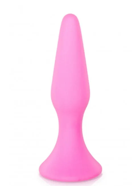 Plug anal ventouse rose moyen base large