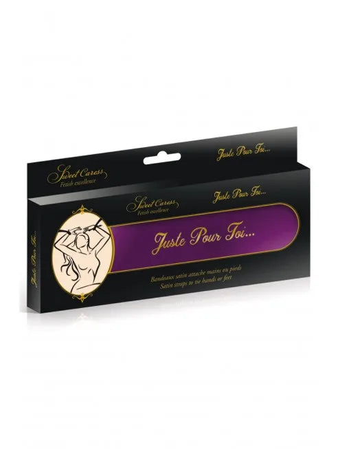 Fournisseur Sweet Caress Bandeaux satinés violets chevilles et poignets