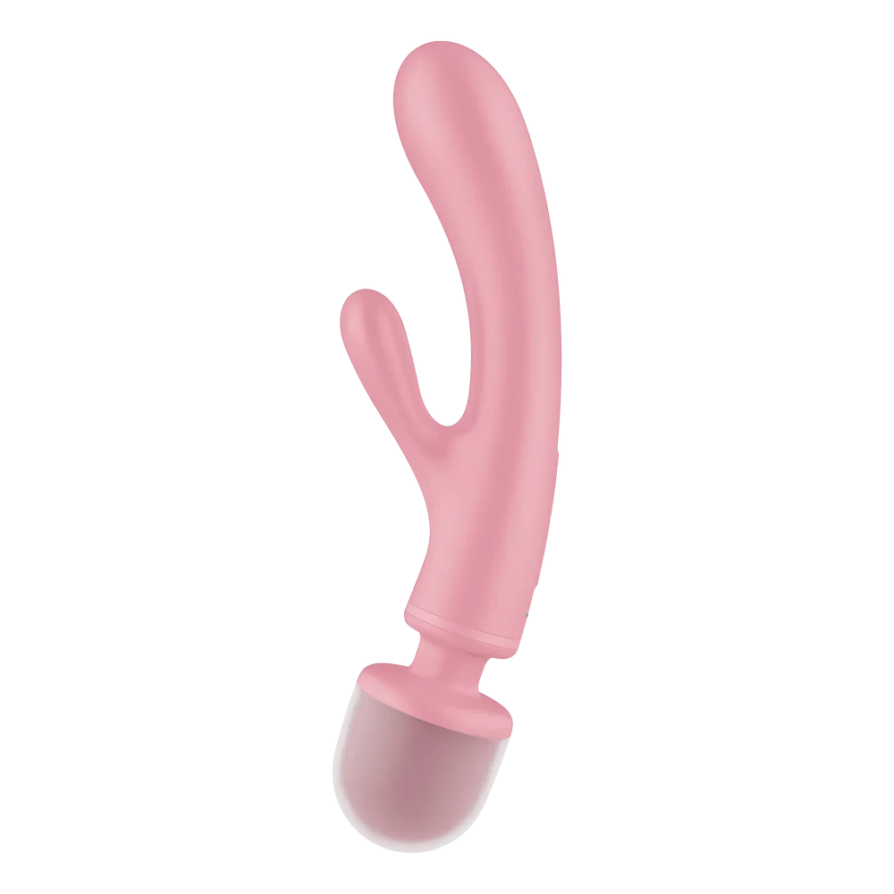 Vibromasseur Rabbit rose multifonction, waterproof et rechargeable USB pour plaisirs intimes.
