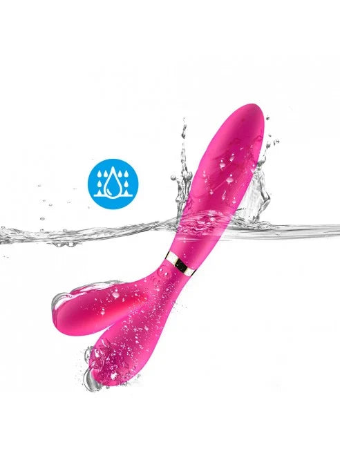 Vibromasseur Wand rose en forme de Y avec 3 moteurs - USK-W04PNK