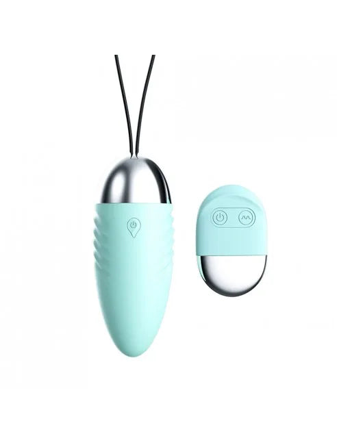 Oeuf vibrant turquoise avec télécommande à piles - TOD083TUR