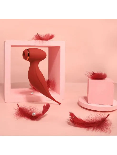 Oiseau du Paradis - Vibromasseur 2 en 1 rouge - CR-820RED