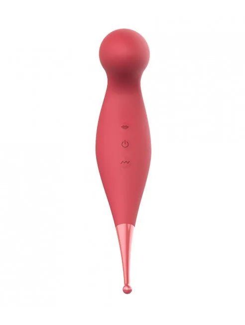 Oiseau du Paradis - Vibromasseur 2 en 1 rouge - CR-820RED