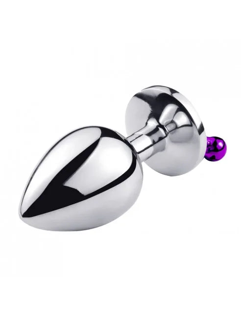Plug bijou aluminium violet avec clochettes Taille S - RY-001-A-ZB