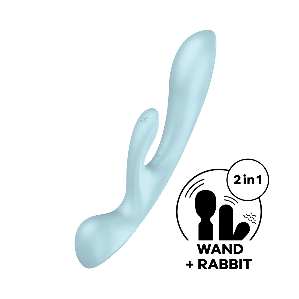 Vibromasseur silicone bleu, stimulateur clitoridien USB, plaisir intense et ergonomique.