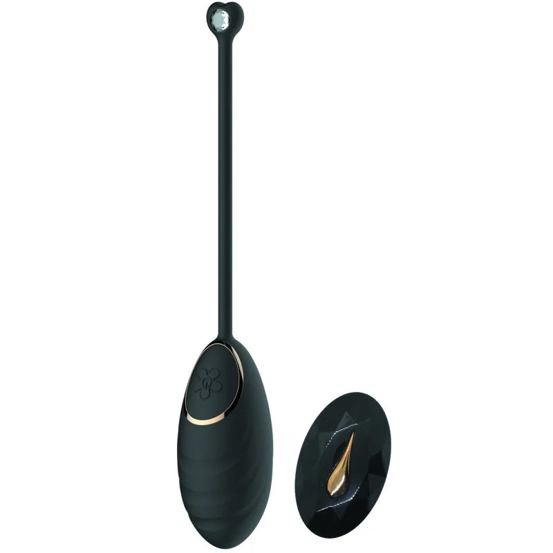 Œuf vibrant noir avec télécommande USB