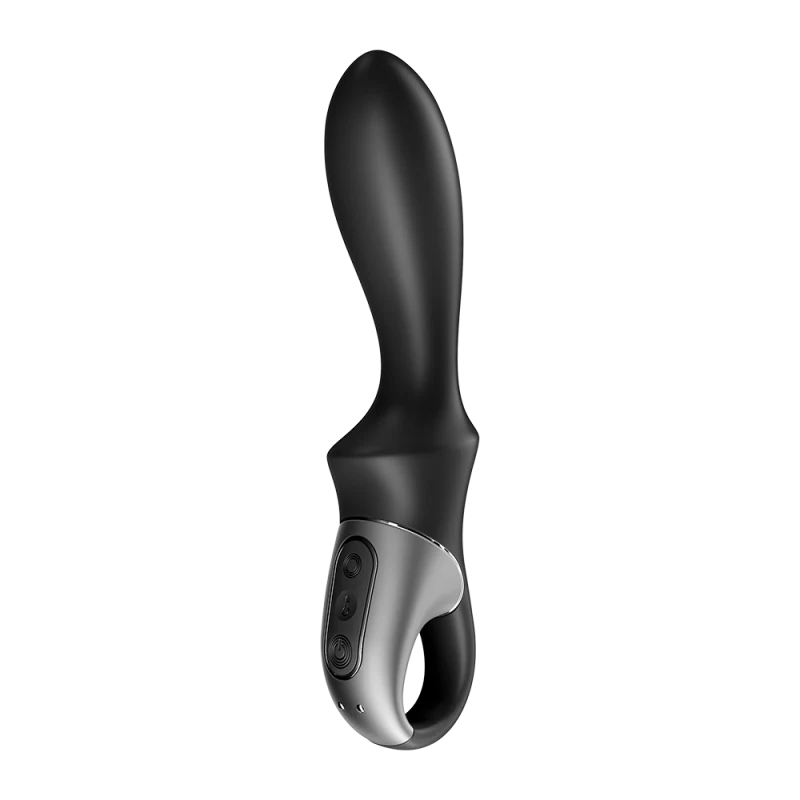Vibromasseur noir USB, chauffant et connecté Heat Climax Satisfyer