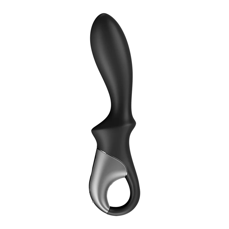 Vibromasseur noir USB, chauffant et connecté Heat Climax Satisfyer