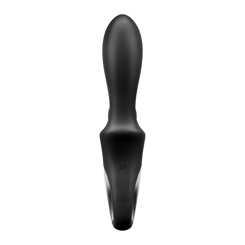 Vibromasseur rabbit noir USB, chauffant et connecté Heat Climax+ Satisfyer
