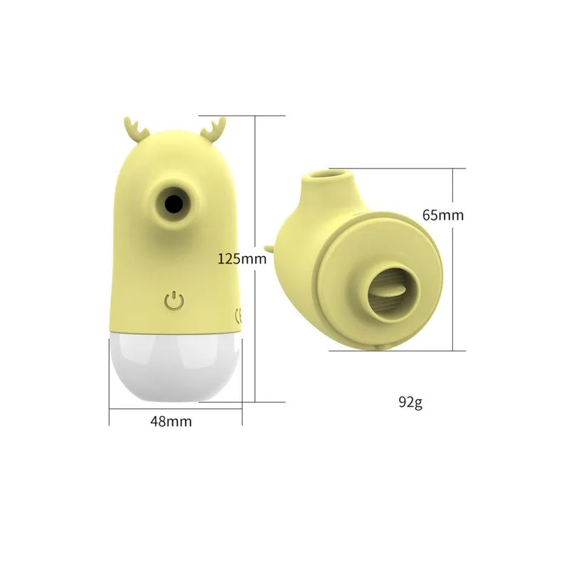 2 en 1 Stimulateur clitoridien par vibrations et par langue USB Cerf