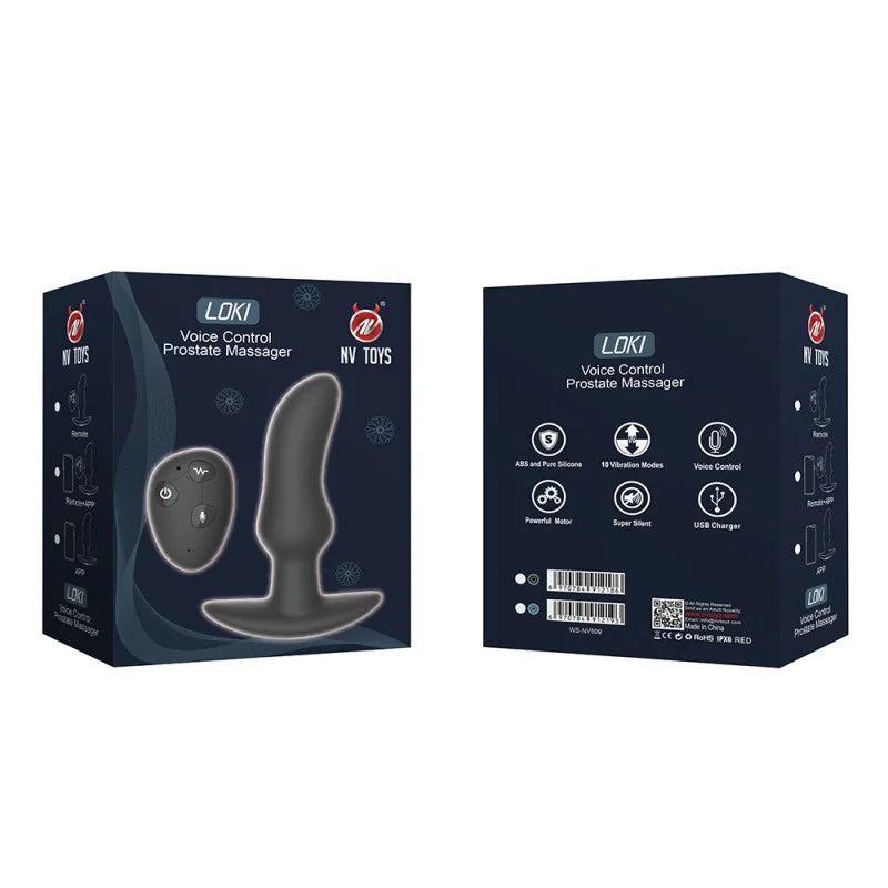 Stimulateur de prostate télécommandé USB avec option commande vocale LOKI