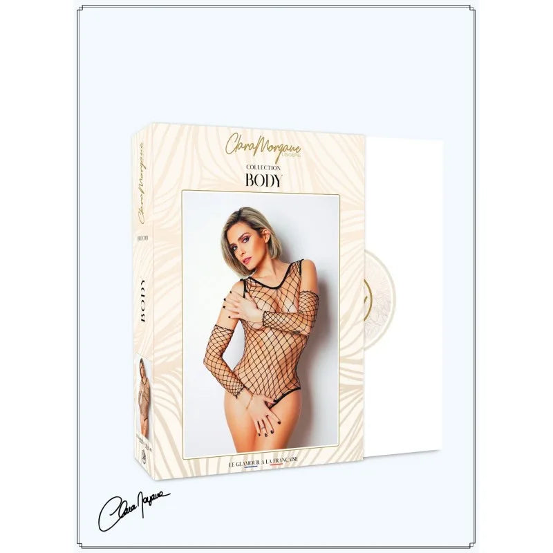 Body noire fine résille - Le Numéro 3 - Collection Body