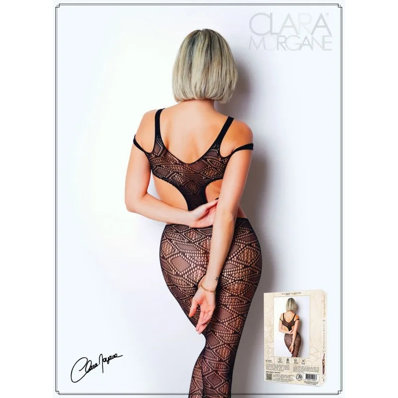 Body noir avec ouverture sexy - Le Numéro 3 - Collection Bodystocking
