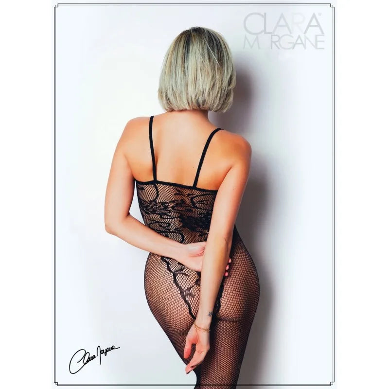 Bodystocking résille imprimé motifs floraux - Le Numéro 13 - Collection Bodystocking