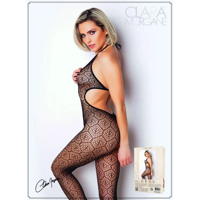 Bodystocking en dentelle et résille noire - Le Numéro 17 - Collection Bodystocking