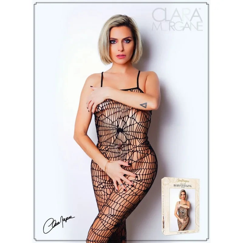 Combinaison en résille aspect toile araignée - Le Numéro 7 - Collection Bodystocking