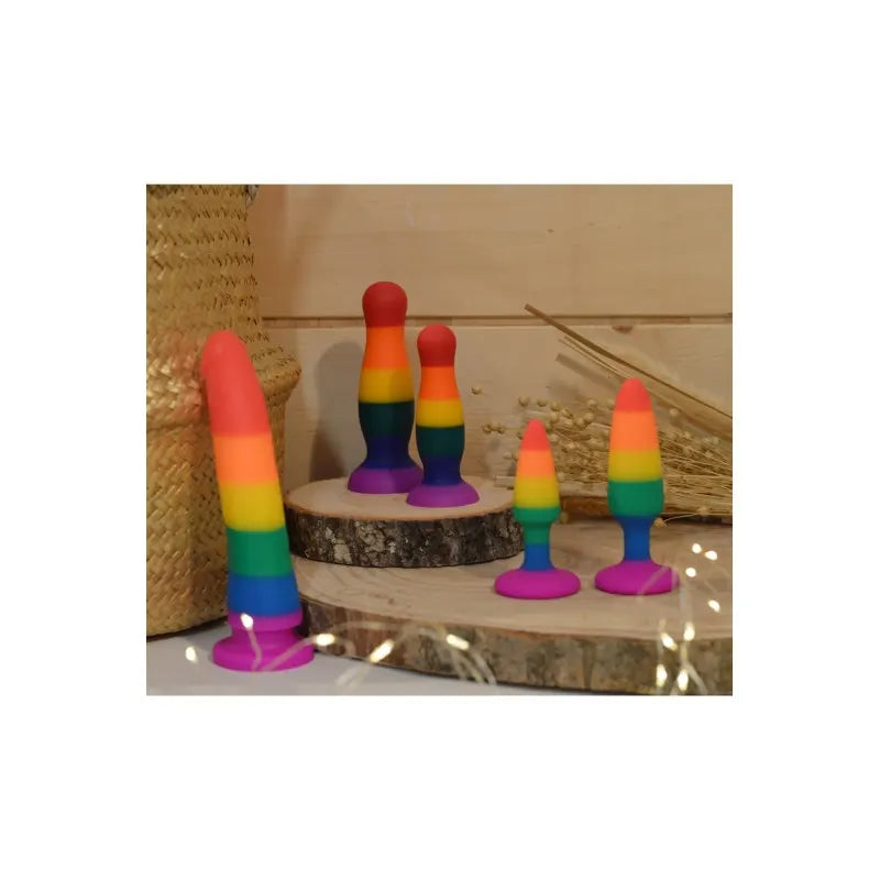 Plug anal multicolore taille S - A-032-RAI-S