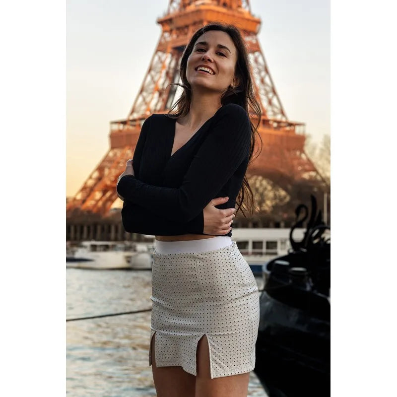 Jupe courte blanche Cassandra
