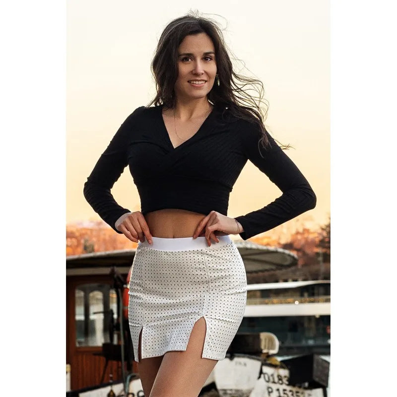 Jupe courte blanche Cassandra