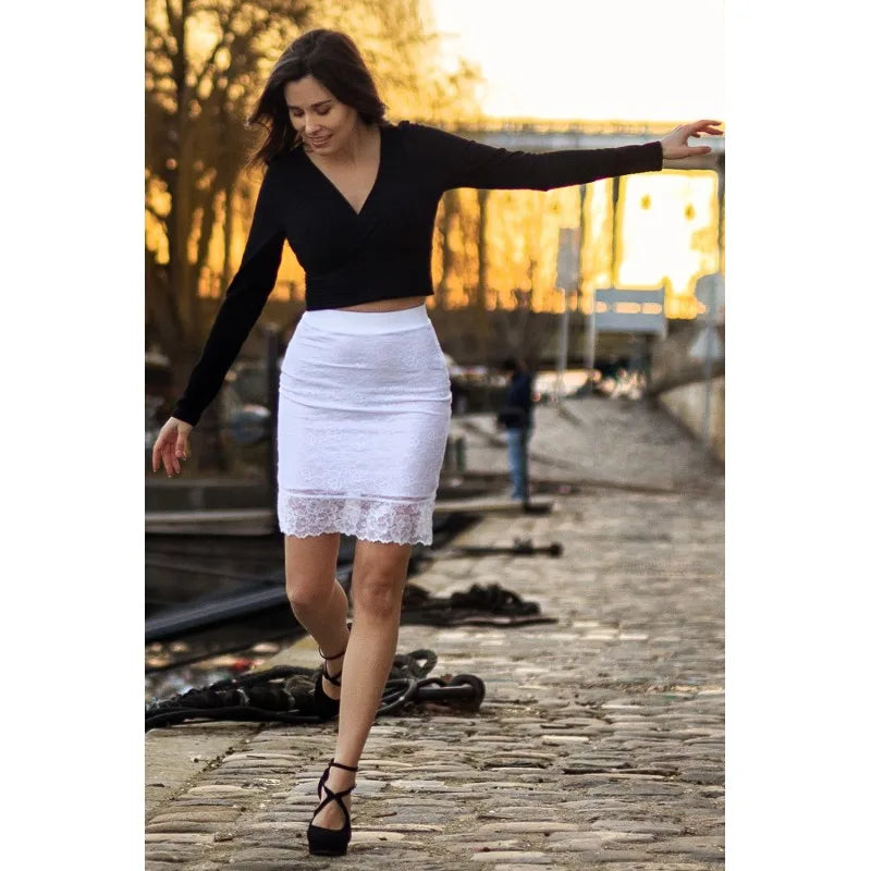 Jupe longue blanche Catalina