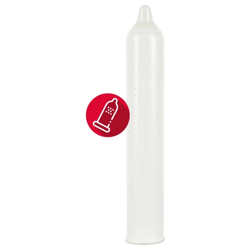 Préservatifs lubrifiés avec picots en latex x12 avec réservoir Extra Fun 53 mm