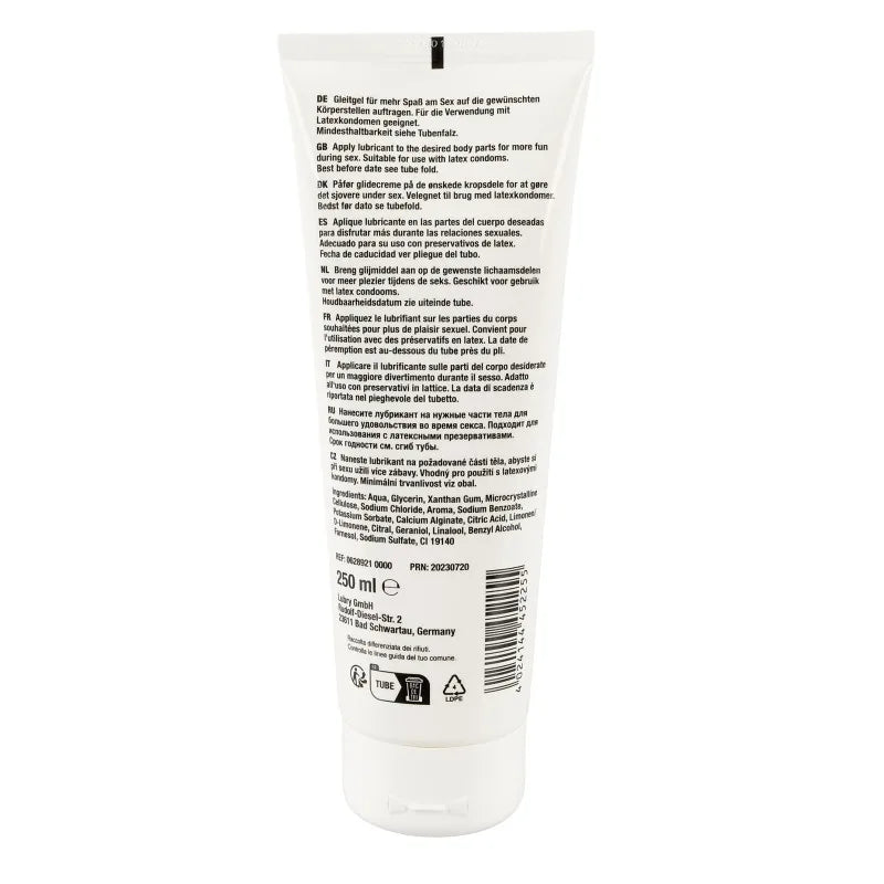 Gel lubrifiant à base d'eau arôme ananas, imitation sperme 250 ml