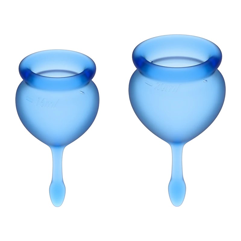 2 coupes menstruelles Satisfyer Dark Bleu FEEL GOOD
