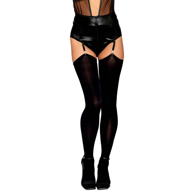 bas en fine résille opaques noire - DG0277BLK