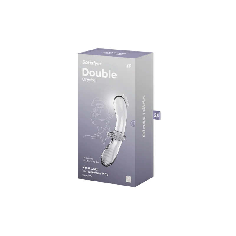 Gode en verre borosilicaté massif transparent Double Crystal Satisfyer
