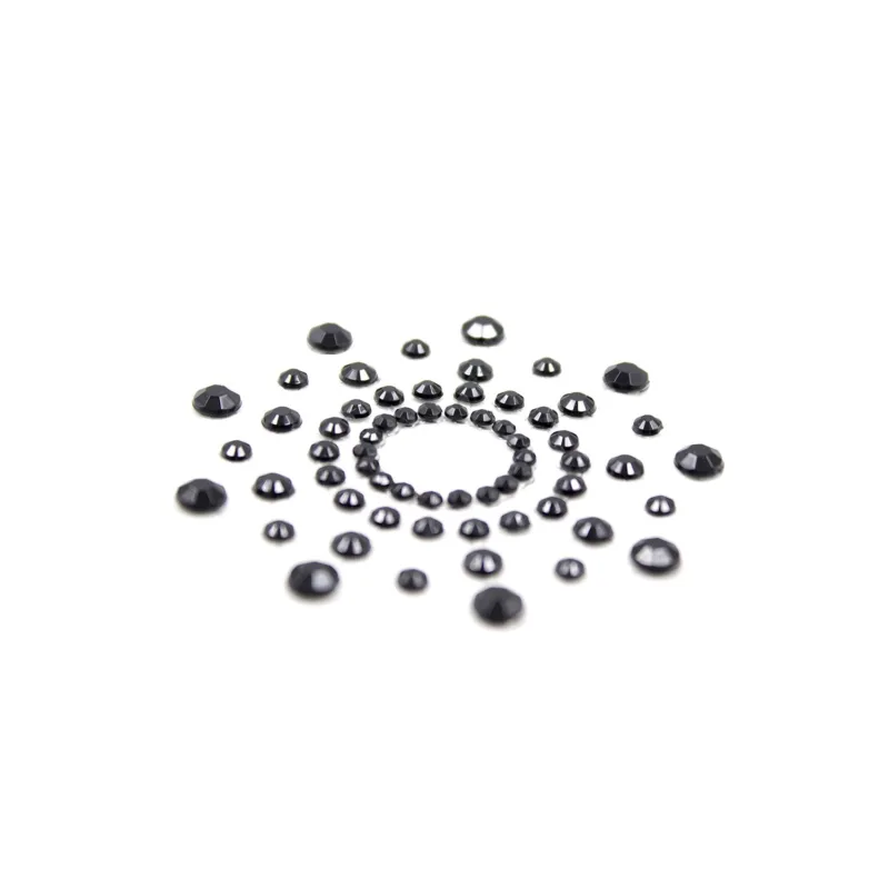 Paire de cache tétons adhésifs strass noir