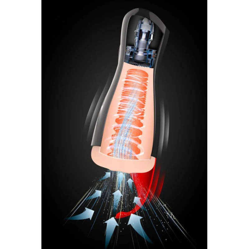 Masturbateur luxe 3D sensitive avec stimulateur de périnée