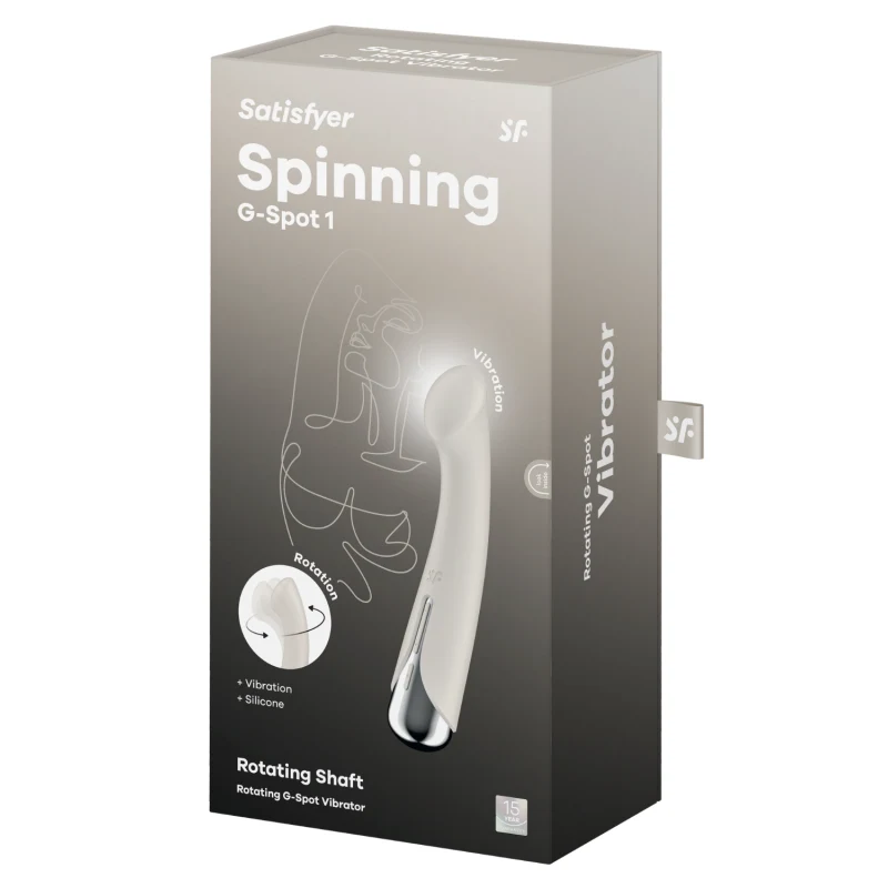 Vibromasseur point G tête rotative blanc USB Spinning g-spot 1 Satisfyer