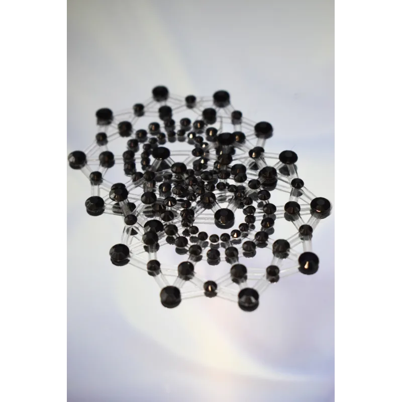 Paire de cache tétons adhésifs strass noir