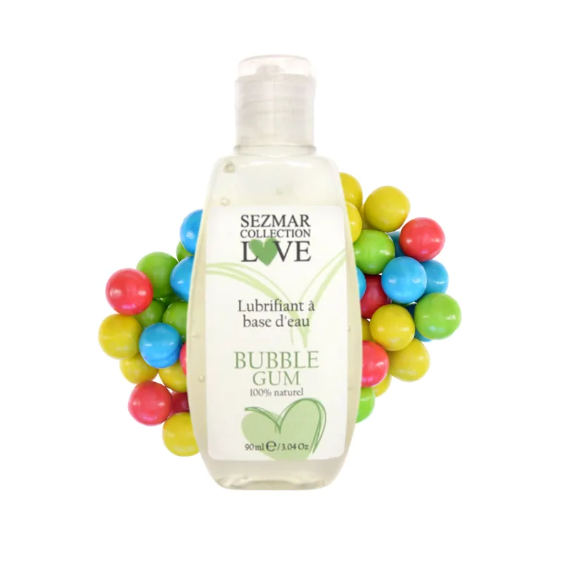Lubrifiant à base d'eau 100% naturel Bubble Gum 90 ml
