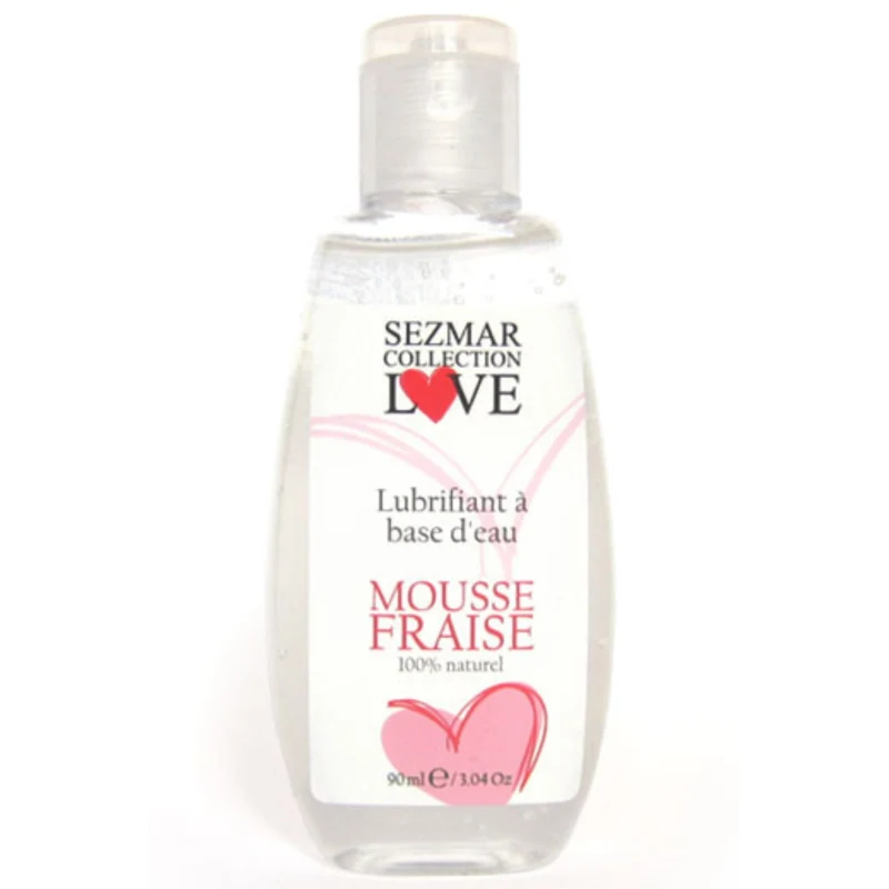Lubrifiant à base d'eau 100% naturel Mousse fraise 90 ml