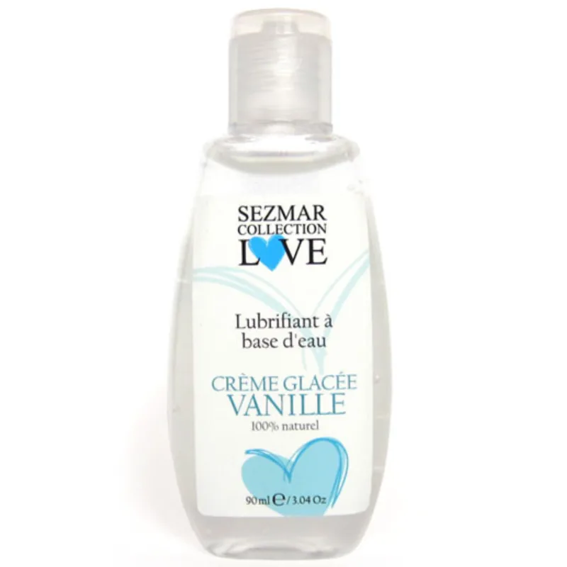 Lubrifiant à base d'eau 100% naturel Crème glacée vanille 90 ml