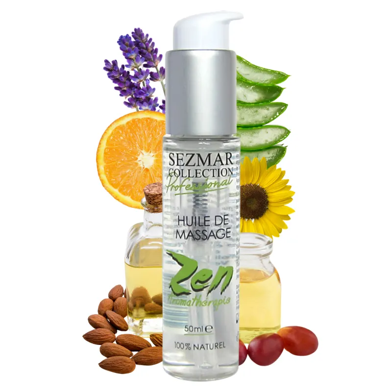 Huile de massage professionnelle ZEN 100% naturelle 50 ml