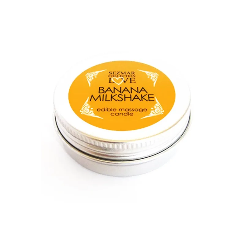 Mini Bougie de massage milshake banane 30ml 100% naturelle