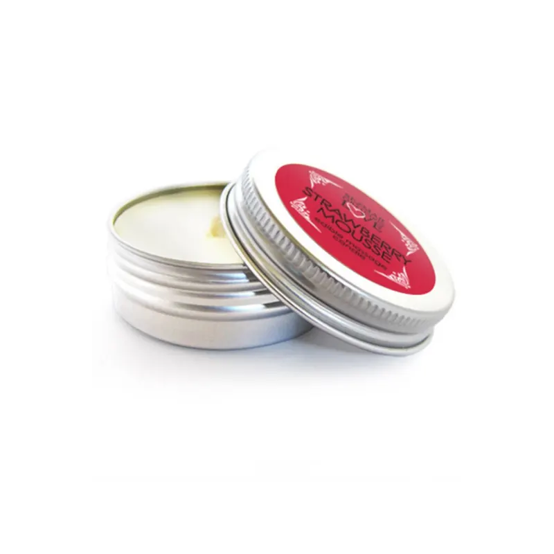 Mini Bougie de massage mousse de fraise 30ml 100% naturelle