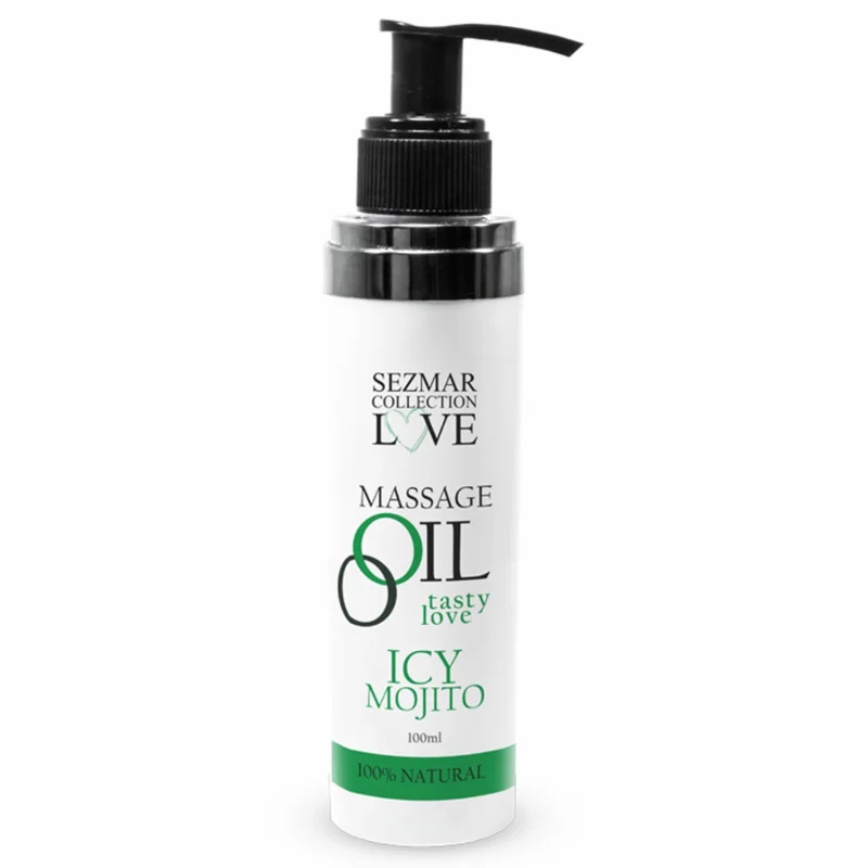 Huile de massage comestible mojito menthe 100ml 100% naturelle