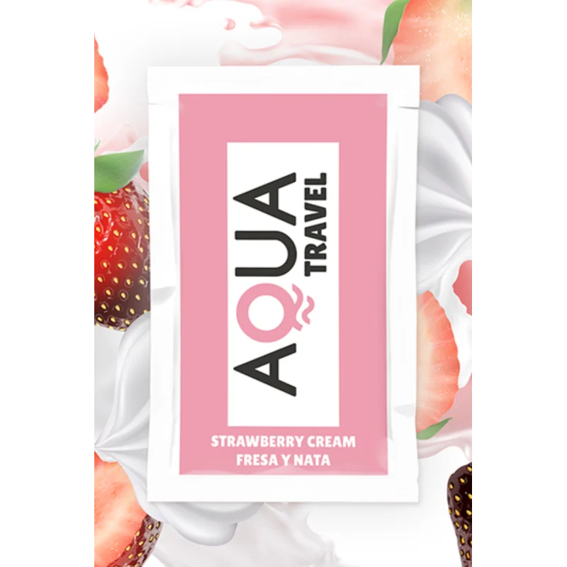 Dosette lubrifiant à base d'eau saveur fraise à la crème 6 ML