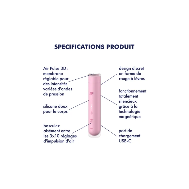 Stimulateur clitoridien de voyage First Kiss Satisfyer