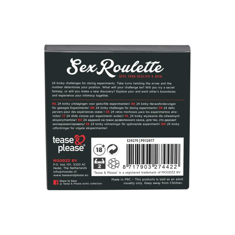 Jeu "Sex Roulette" 24 défis pervers