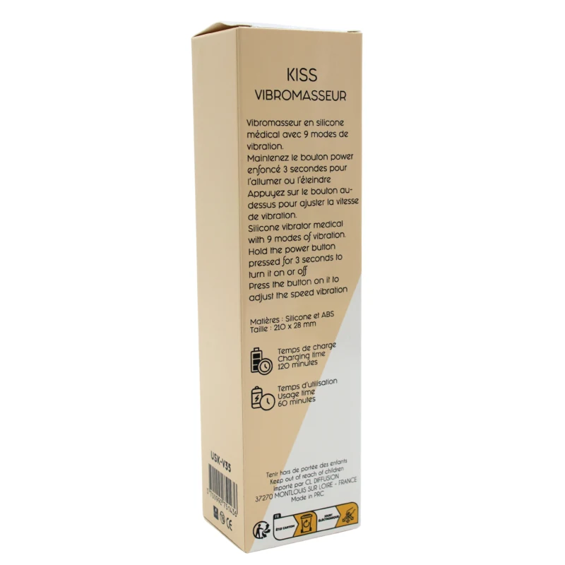 Vibromasseur Rouge Ultra-Souple KISS