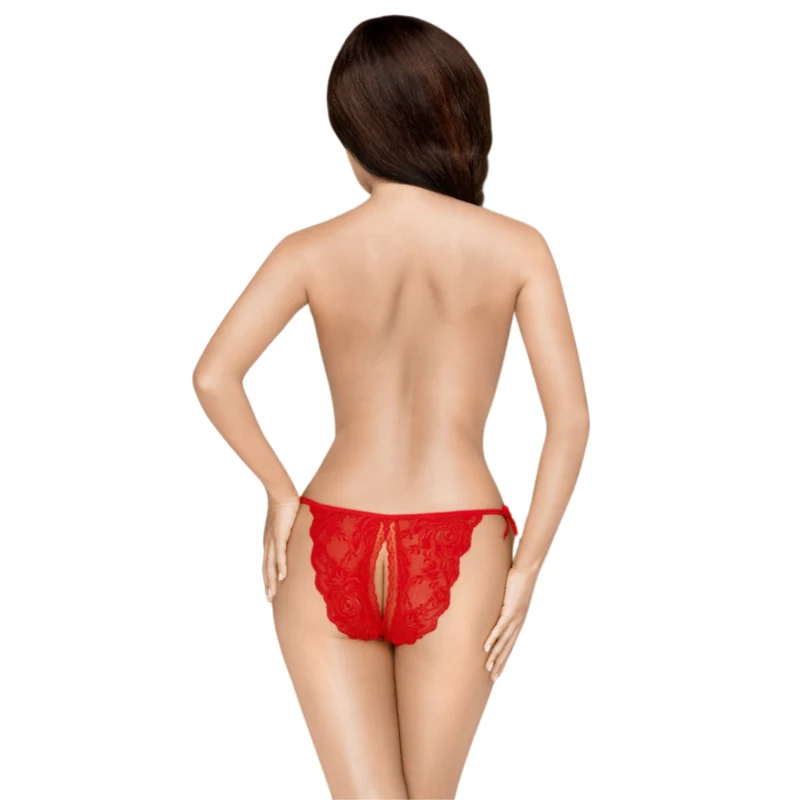 Culotte ouverte rouge Too hot to be real