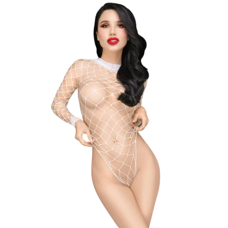 Body blanc large maille Scandalous