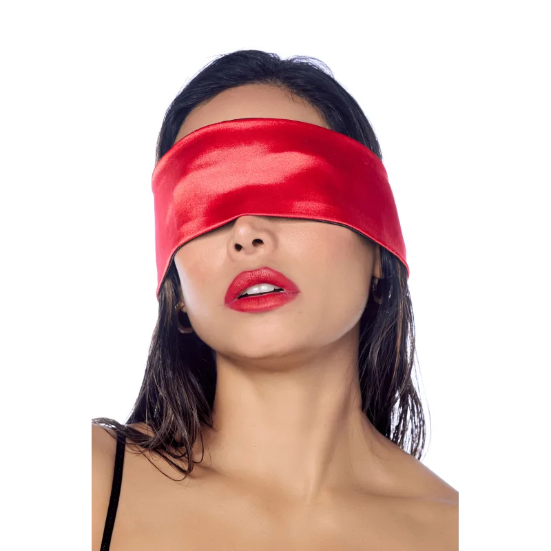 Accessoire coquin en satin réversible noir & rouge