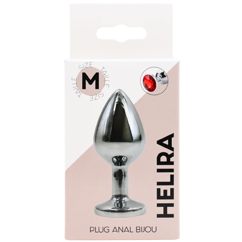 Plug bijou en aluminium bijou rouge Medium HELIRA