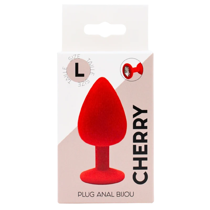 Plug rouge bijou cristal Large CHERRY